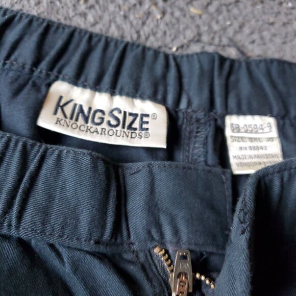NEW KingSize Pants Big Tall Mens Size 8XL 38L Black Cotton Chino Khaki - Picture 3 of 9